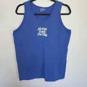Alpha Forward comfort wash tank top Always Enjoy the Ride - Purple Blue - Medium